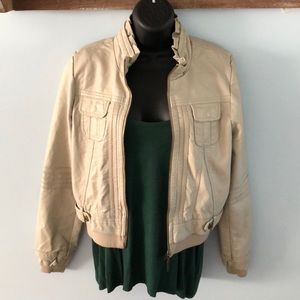 Faux leather jacket size large